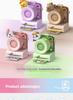 Portable Retro Camera Fan with USB Rechargeable Battery and Lanyard