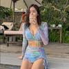 New swimsuit female slim split 1-piece set sexy senior ins Internet celebrity bikini vacation swimsuit hot spring