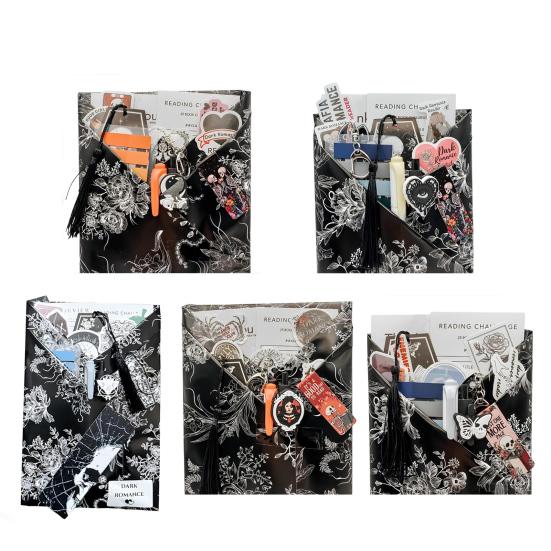 Yousheng 1 Set Gift Packaging Supplies Gothic Blind Date with A Book Gift Box Halloween Spooky Book Set Dark Romance Book Club Set