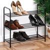Shelf Shelf Shoes Footwear Cabinet Organizer Stand Metal 3-level Storey