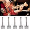 5PCS Spring Screws String Saddles Metal Electric Bass Bridge Saddles  Bass Electric Guitar Kits