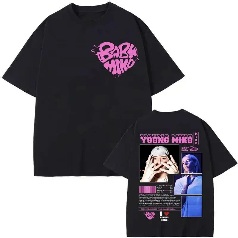 Moda Estetica Miko Manica Corta Merch Giovane Miko T-shirt Y2k Hip Hop Streetwear Casual Ampia Stampa T-shirt in Cotone Unisex