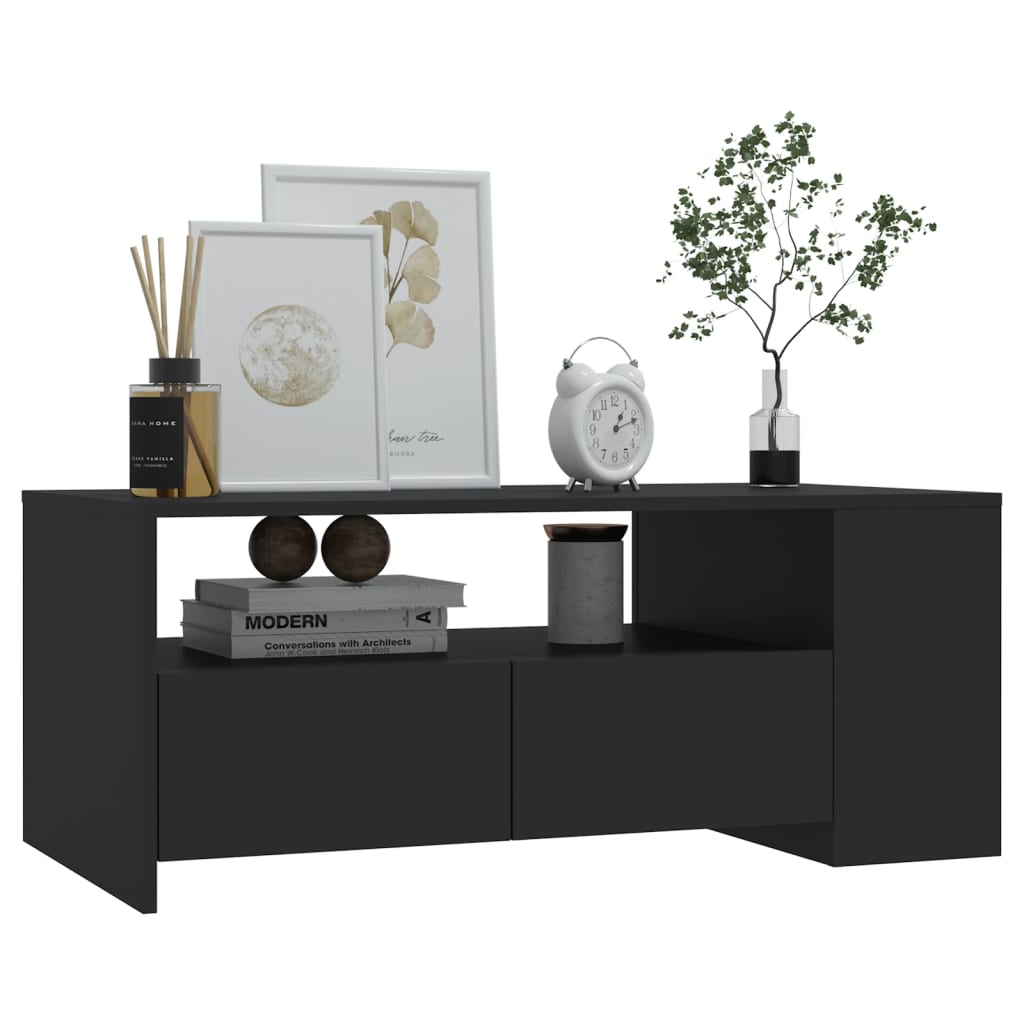 Vidaxl Coffee Table, Black, 102X55X42 Cm, Wood-Based Material
