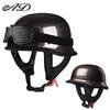 German-Style Motorcycle & Electric Scooter Safety Helmet for Men & Women - Skull Cap Design