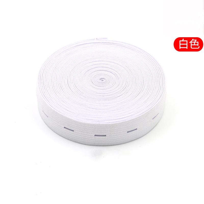 

Регулируемая эластичная лента с петлями для пуговиц Детская Детская для беременных Брюки Пояс Цветная эластичная лента Плоская резинка Широкие аксессуары White 5m * 18mm