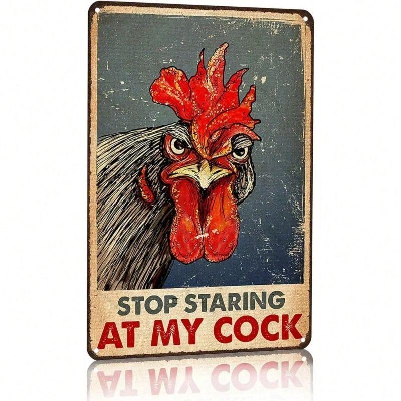 Retro Metal Tin Sign Colorful Vintage Wall Art Decor for Garage Living Room Bedroom 20x30 cm