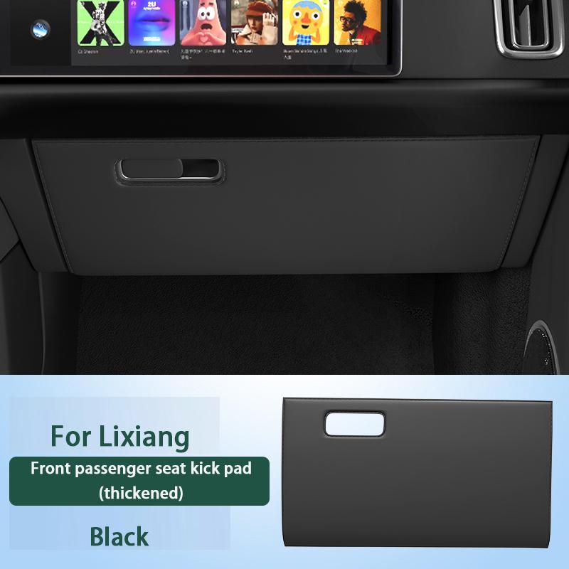 For Li LiXiang L6 L7 L8 L9 Thickened Leather Car Front Passenger Seat Anti Kick Pad Glove Box Kick Protective Mat Sticker