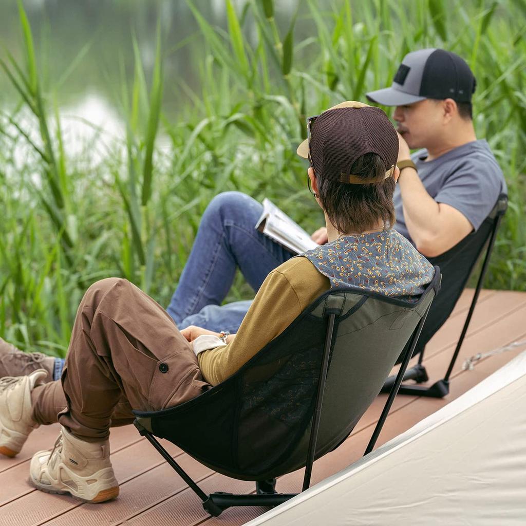 Thous Winds Outdoor Folding Camping Low High Height Load Capacity Storage Bag Included Chair, Chair, Chair, Chair, Adjustable, Lightweight, Compact,