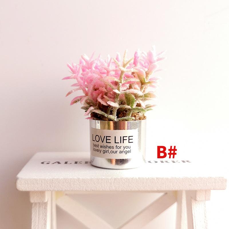 1:12 mini kvetov v kvetináčoch Domček pre bábiky Miniatúrne kvety Rozprávková záhradná ozdoba Domček pre bábiky Dekorácia Bonsai Hračka pre deti