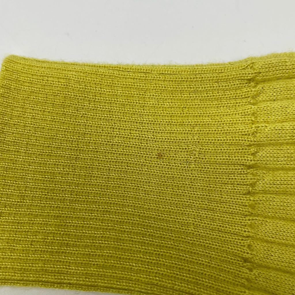 DRAWER Yellow Cashmere Silk Turtleneck Ribbed Knit Top Tops 2 yellowUsed