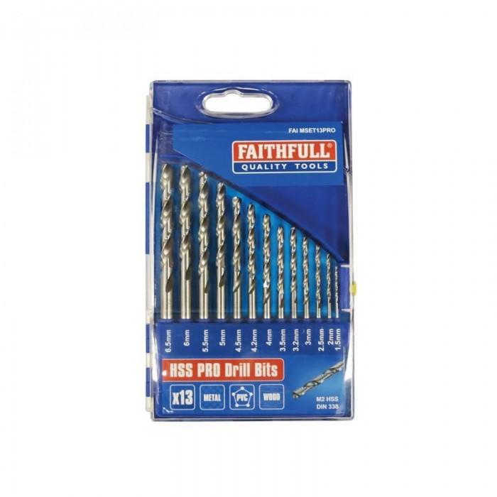 Faithfull Professional Hss Drill Set In Plastic Case