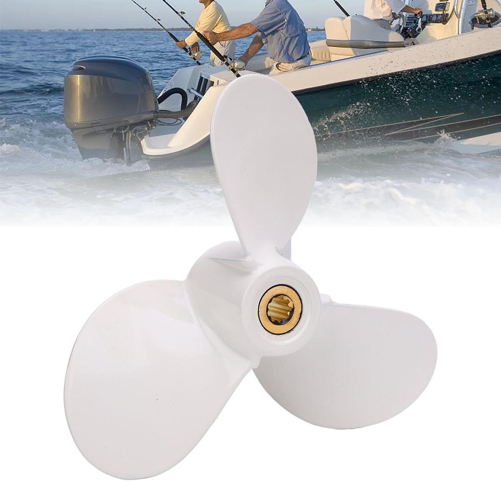 6F8 45942 01 Outboard Boat Propeller 3 Blades Metal 2 Stroke Propeller for Outboard Motors