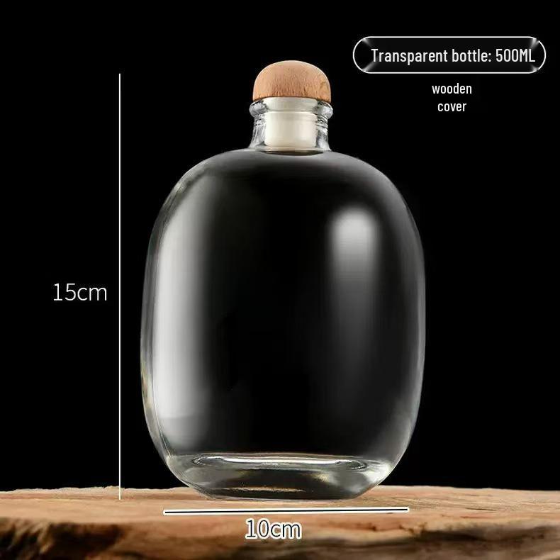 Premium Homemade Fruit Wine Bottles: Sealed, Leak-Proof, Frosted Glass with Large Belly Design