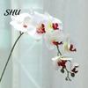 Simulation Artificial Flower No Fade Not Wither Vivid Realistic Exquisite Decorate Fabric 9-Heads Butterfly Orchid for Gift Fake