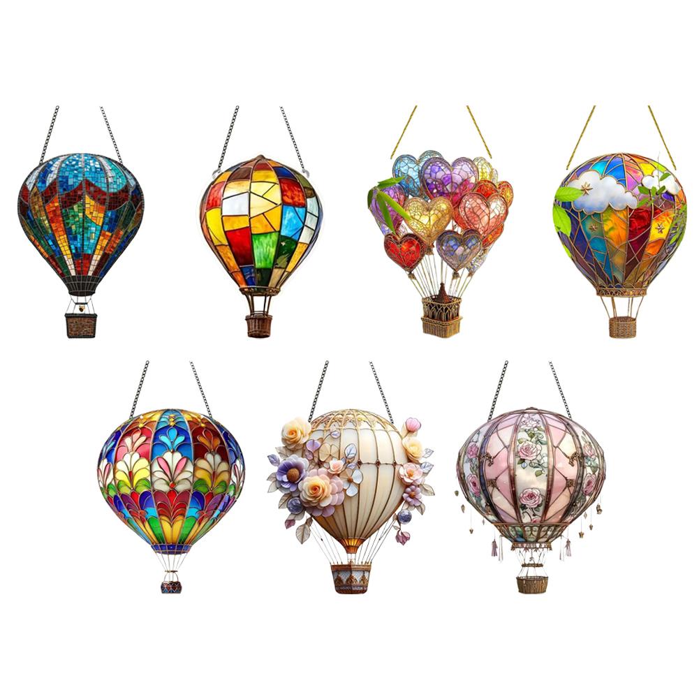 Hot air balloon decorative lanterns, Valentine's Day decorative acrylic pendants, Decorative Light For Garden Porch Yard