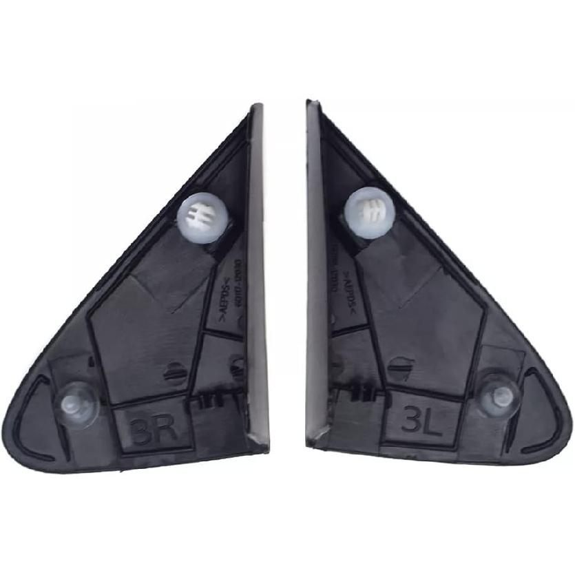 Pair Front Left and Right Rearview Triangle Trim Panel, Side Door Mirror Corner Triangle Fender Cover, Compatible with Toyota Corolla 2008-2013