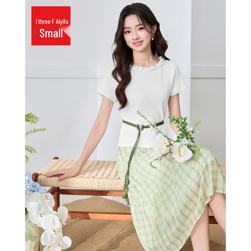 IEF Petite Korean Style Two-Piece Long Skirt Set XS