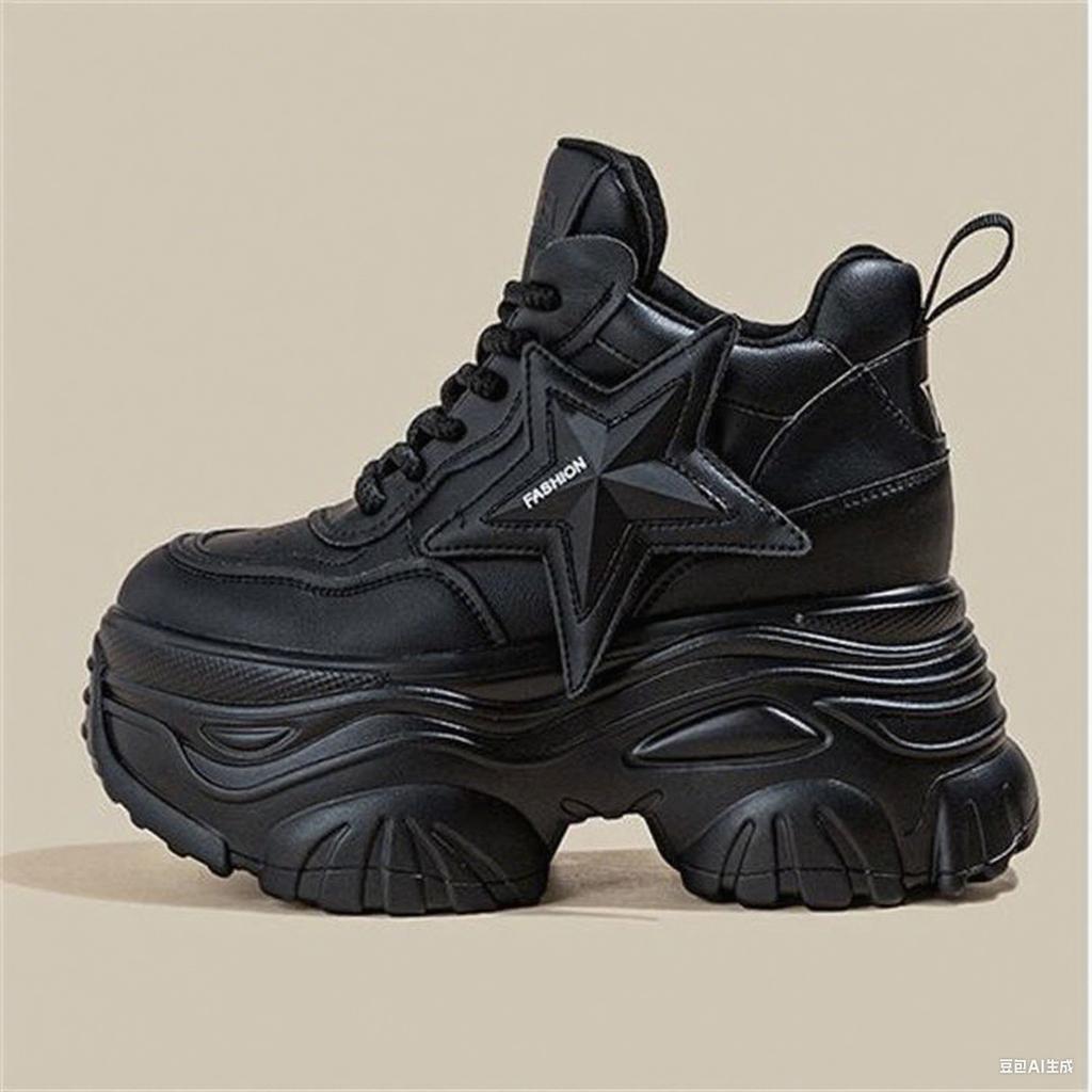 High-value retro dad shoes 2025 new autumn platform small casual fashion inner height-increasing women's shoes 10cm