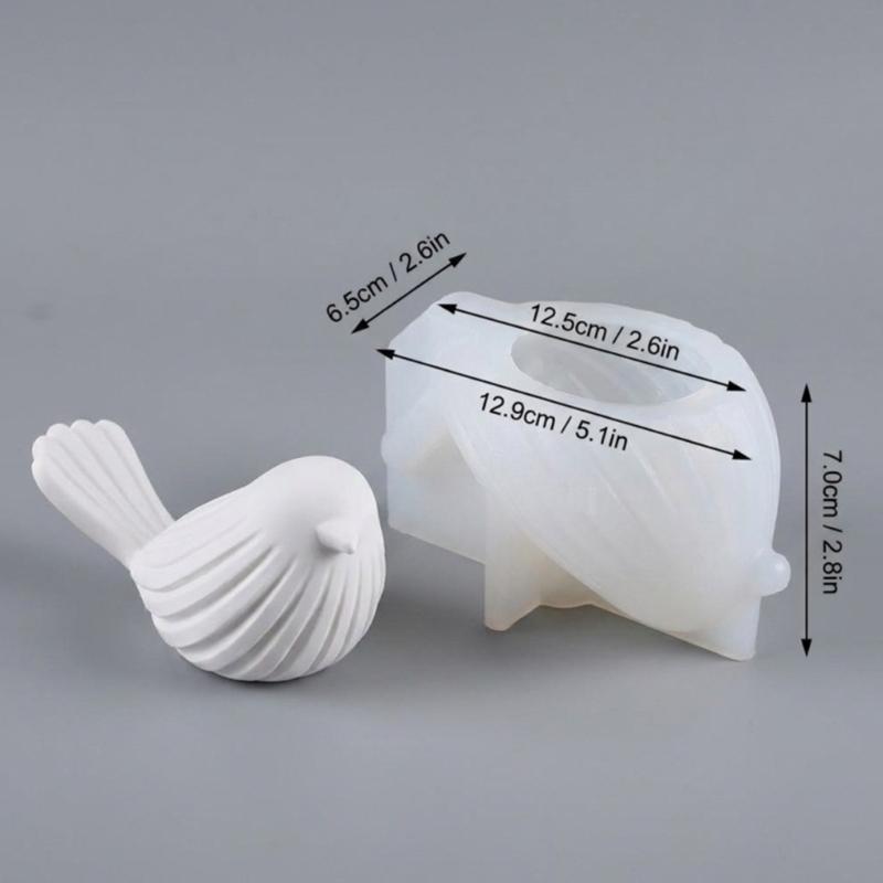 Mehrzweck-Gestreifte Vogel-Silikonformen Lebensmittelqualität-Silikon Temperaturbeständig für Harzguss Handgemachte Seifenherstellung Kerzen Gipsornament