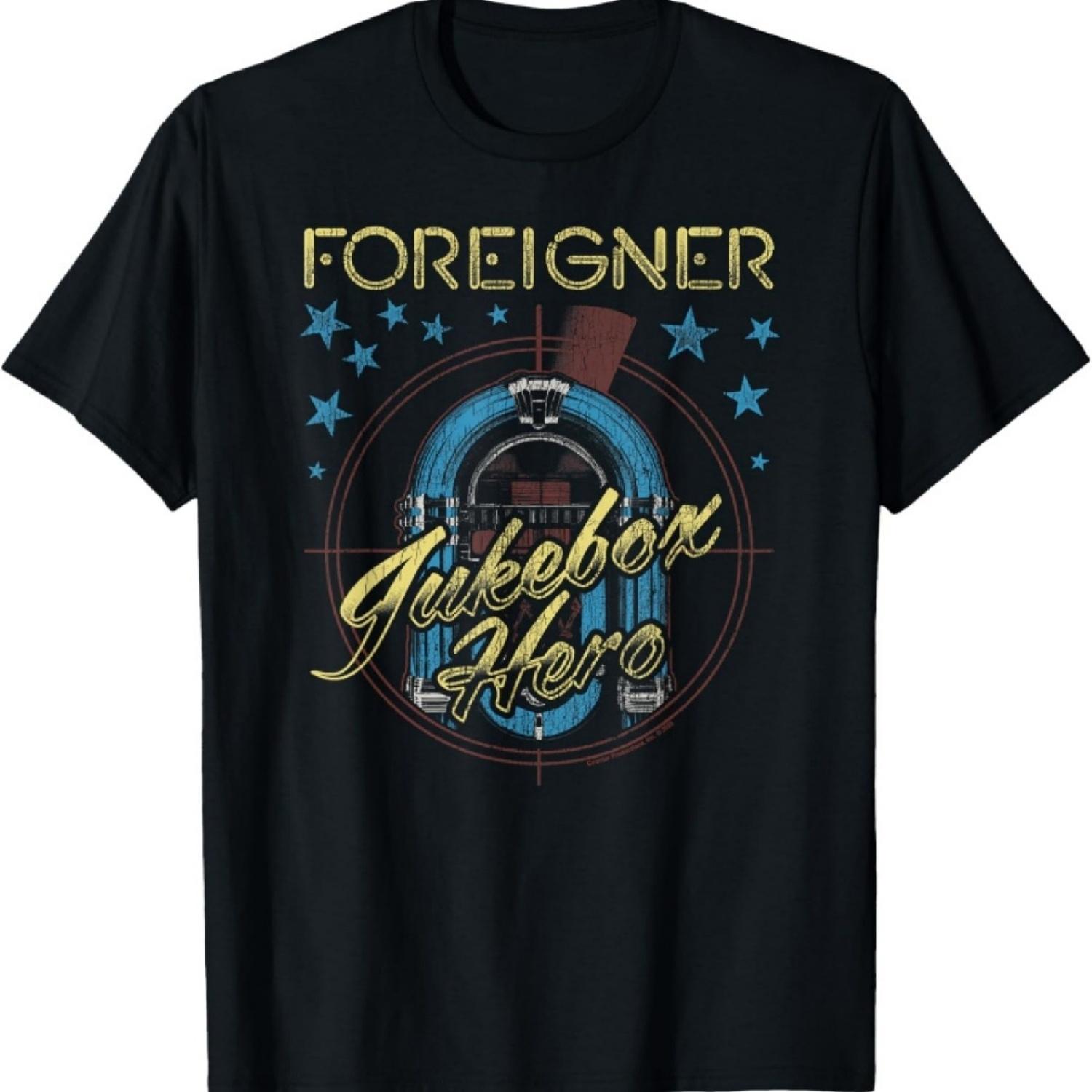 

Foreigner Jukebox Hero Vintage Logo Distressed T-Shirt XXXXXL чорний
