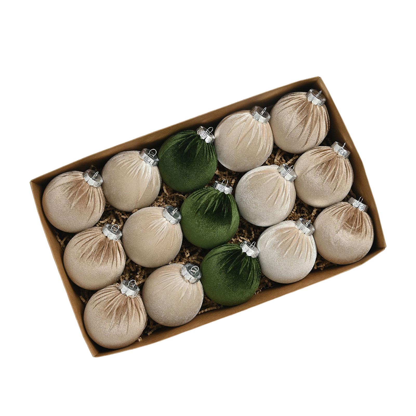 

15 шт. ABS плюшевый бархатный новогодний шар набор фермерских рождественских елочных шаров нейтральные рождественские украшения