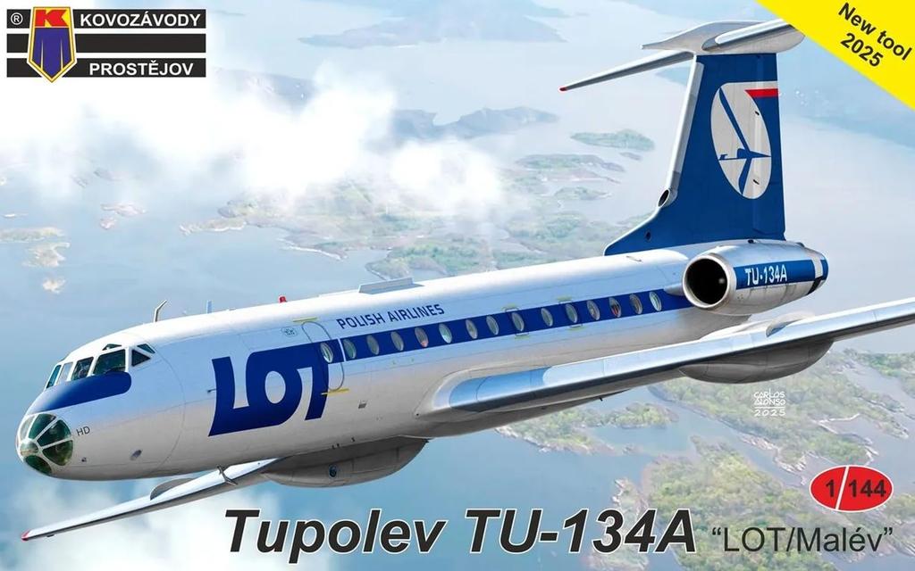 KP Model Passagierflugzeug LOT Polnische Ungarische Fluggesellschaften Plastikmodellbausatz KPM14411 1/144 Tu-134A Airlines/Malev (Flugzeug)