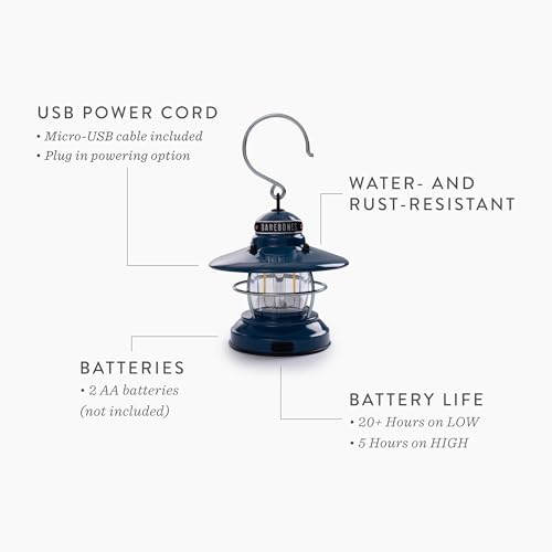 BAREBONES Mini Edison LED Lantern, Ocean Blue [Official Japanese Distributor]
