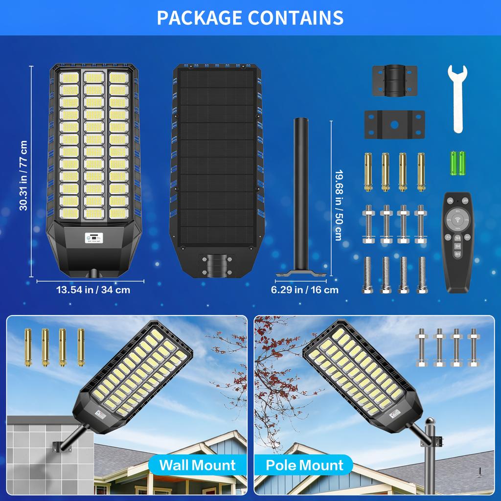 2 Pack Colossal 36 Cups Solar Street Light with 25000mAh Battery Germany Local Warehouse for Zoo Night Enclosure Perimeter Lamps