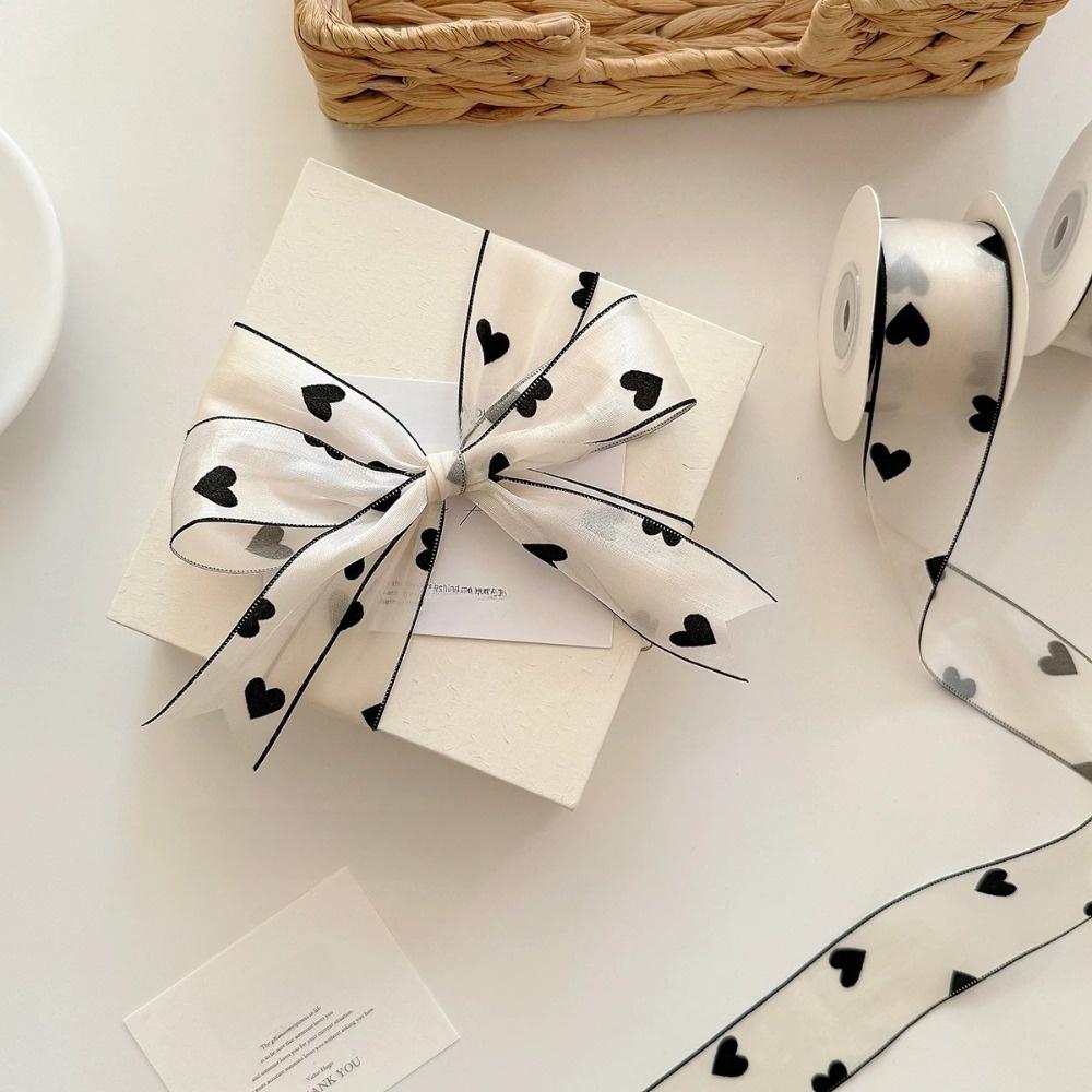 Polyester Love Printed Ribbon 10 Yard Soft Silk Ribbon Retro Elegant DlY Ribbon DIY Making