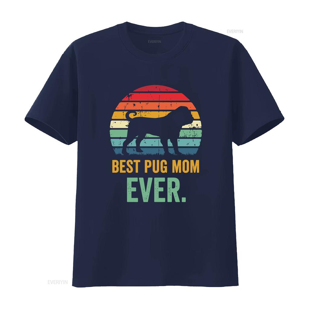 Best Pug Mom T Shirt Love Pugs Lover Dog Pet Owner vintage Washed streetwear Soft Stylish Casual Stretched Unisex fashion
