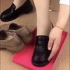 2025Autumn New Mom Shoes Square Heel Loafers Women Low Heel Deep Mouth Low-Cut Shoes Black Classic Fashion Single Shoes