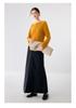 Lekasha Women's 7-Gauge Cashmere Half-Zip Round Neck Button-Up Sweater