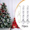 36 Pieces Christmas Ornaments Hanging Crystals Decorative Year Celebration Wreath Winter