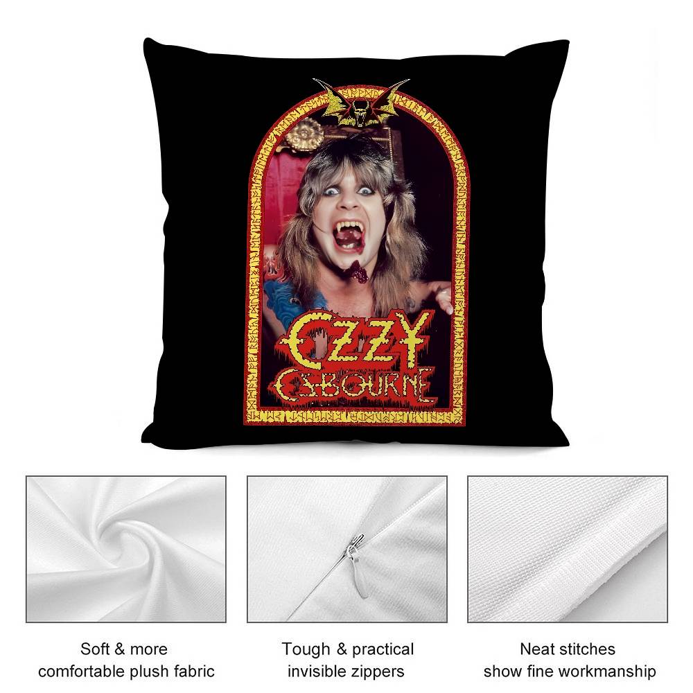 Sänger-O-Ozzy Osbournes Kissenbezug Plüschstoff Weich Kissenbezug Beidseitig bedruckt Kissenbezug Haushaltsgeschenke