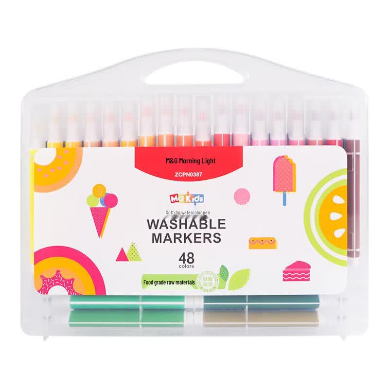 M&G Kids 48-Color Soft-Tip Watercolor Pen Set