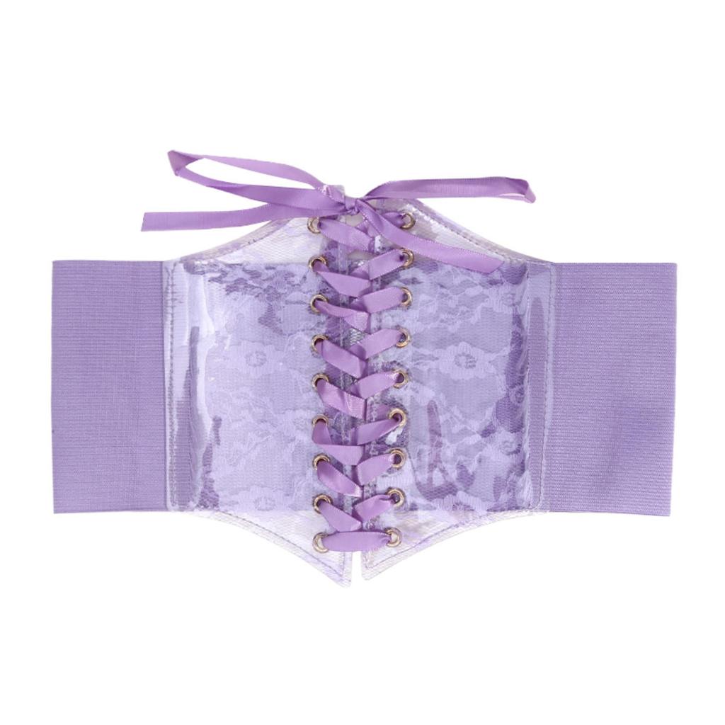 Fashionable Women Waist Corset Flower Embroidery Elastic Waistband Wide Lace Slimming Body Belts Cummerbunds