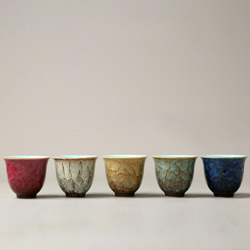 Japanese Style Kung Fu TeaCup Set Creative Household Tea Cup Master Cup Teaset Personal Water Cup Tea Ceremony Gift Box New