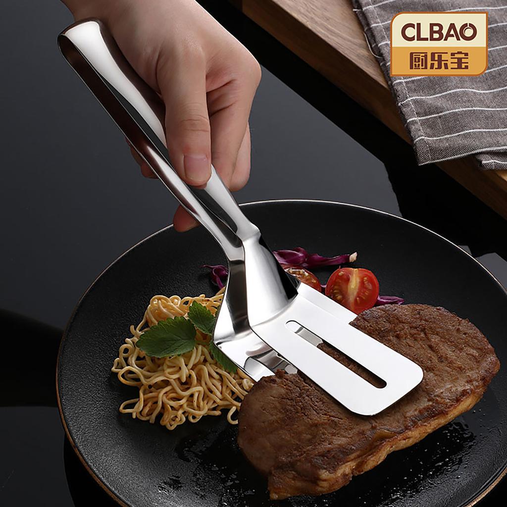 Multi-Function Stainless Steel Cooking Shovel Clip Kitchen Food Clamp Spatula Baking Tools Bread Clip