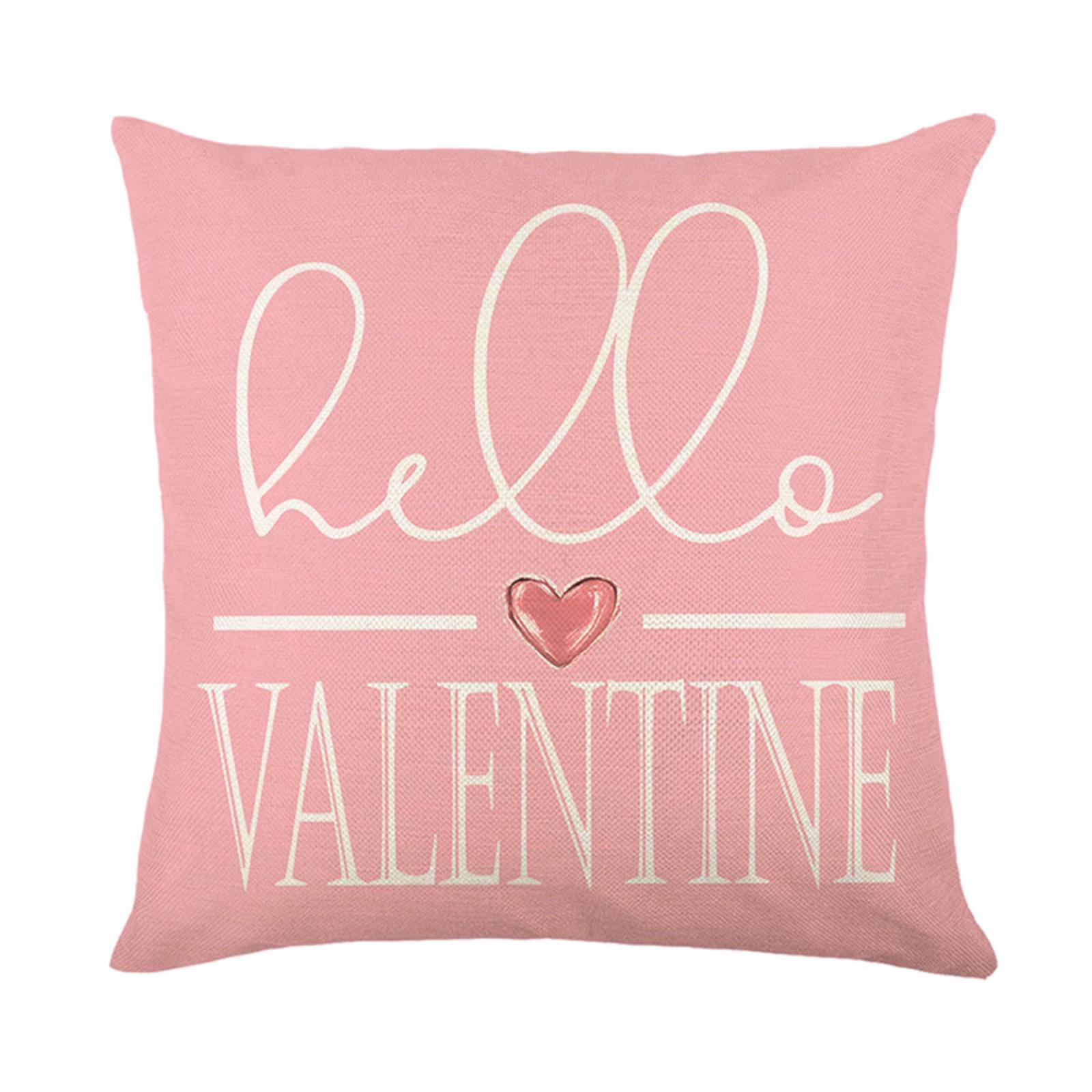 

Valentine S Day Festive Printing Pillowcase, Living Room Sofa Decoration, Cushion, New Year S Holiday Bedroom Pillow. One Size