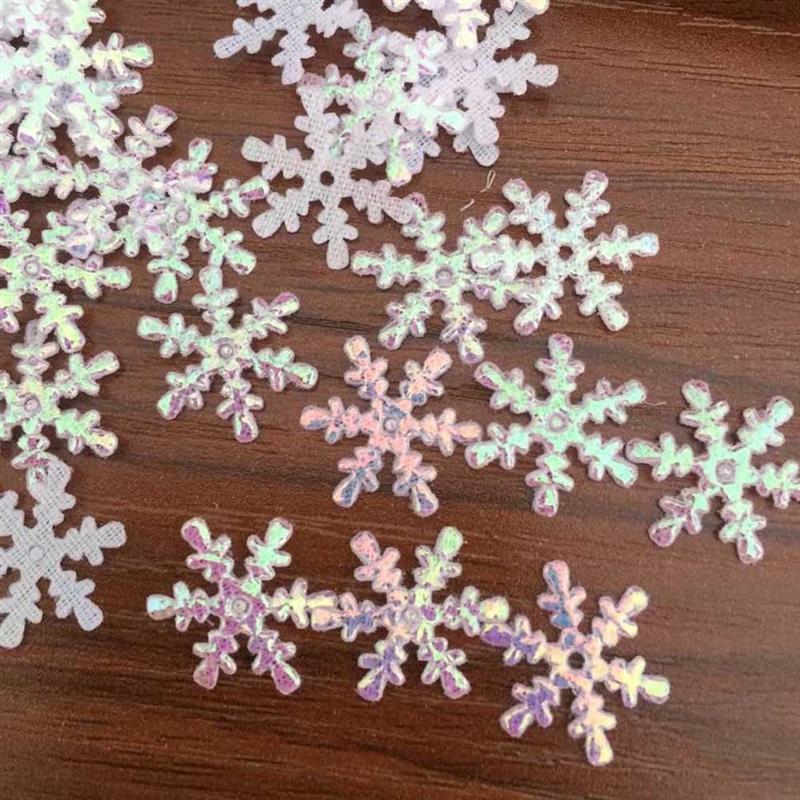 200/300PCS Snowflakes Confetti Decorations for Christmas Winter Confetti Snow Party Wedding Birthday Holiday Party Table Decorations Supplies
