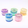 6Pcs Vibrant Playful Gradient Color Phone Line For Girls High Elasticity Headband Tied Bun Hair Loop Rubber Band Headband