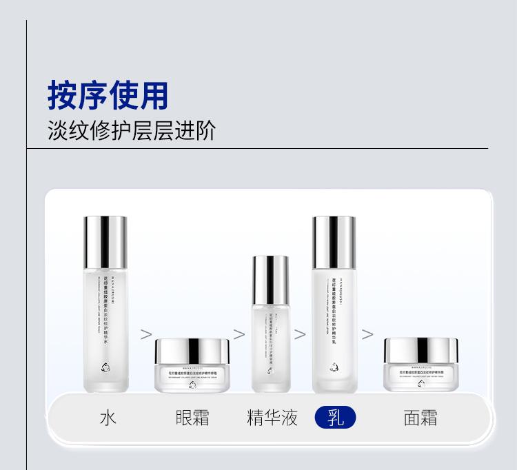 Flower print recombinant collagen light line repair essence 100g moisturizing and firming lotion cleansing+facial mask