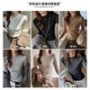 Womens High Neck Long Sleeve Thermal T-Shirt Soft Brushed Fleece Base Layer Slim Fit Winter Top