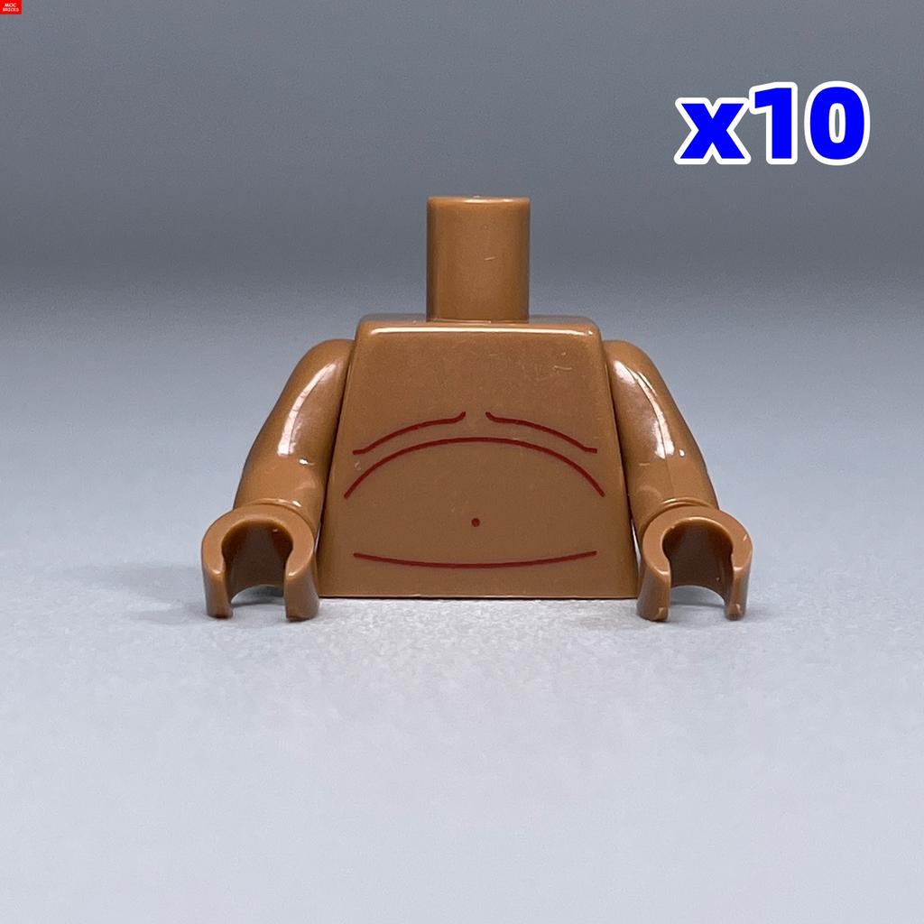 10pcs MOC Bricks Torso Body Man Muscle Pants 4cm Figure Part Particles Assembled Building Blocks Children's Toys