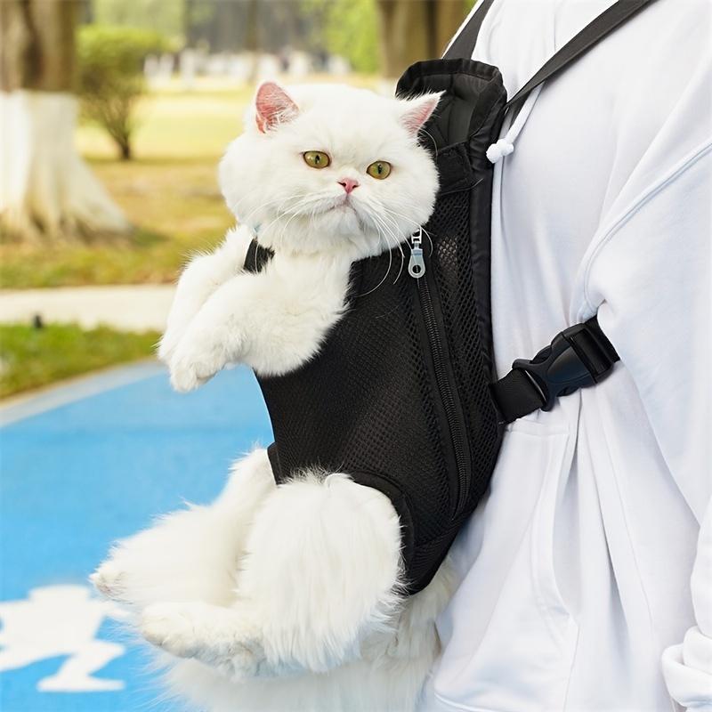 Versatile Voyage, Breathable Mesh Pet Backpack for Small Dogs & Cats - Portable, Zippered Carrier with Comfort Shoulder Straps
