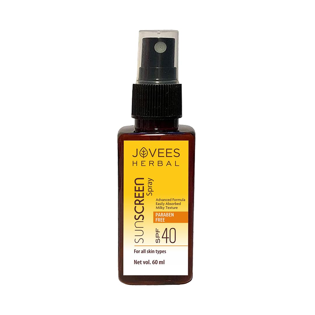 

Jovees Herbal Sun Screen Spray SPF 40 For All Skin Types Lightweight Non-Greasy Watermelon Walnut Oil 60ML