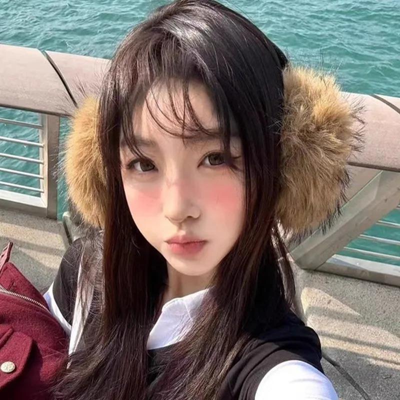 Winter Imitation Fur Earmuffs for Women Girls Plush Ear Muffs Outdoor Cold Protection Ear Covers Vintage Y2k Punk Warm Earmuff