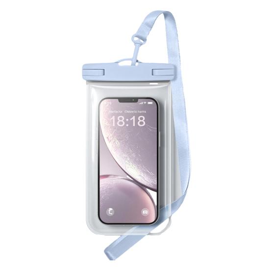 

Waterproof Cell Phone Pouch Underwater Cell Phone Dry Bag Case Lanyard Beach Swimming Kayaking Boating Clear Phone Holder Protector светло-синий
