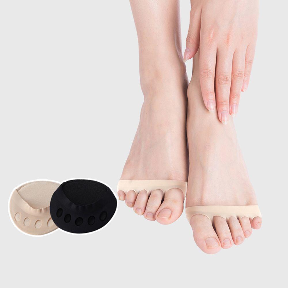 

Women Socks Massaging Half Insoles Five Toes Forefoot Pads Toe Pad Insert чорний