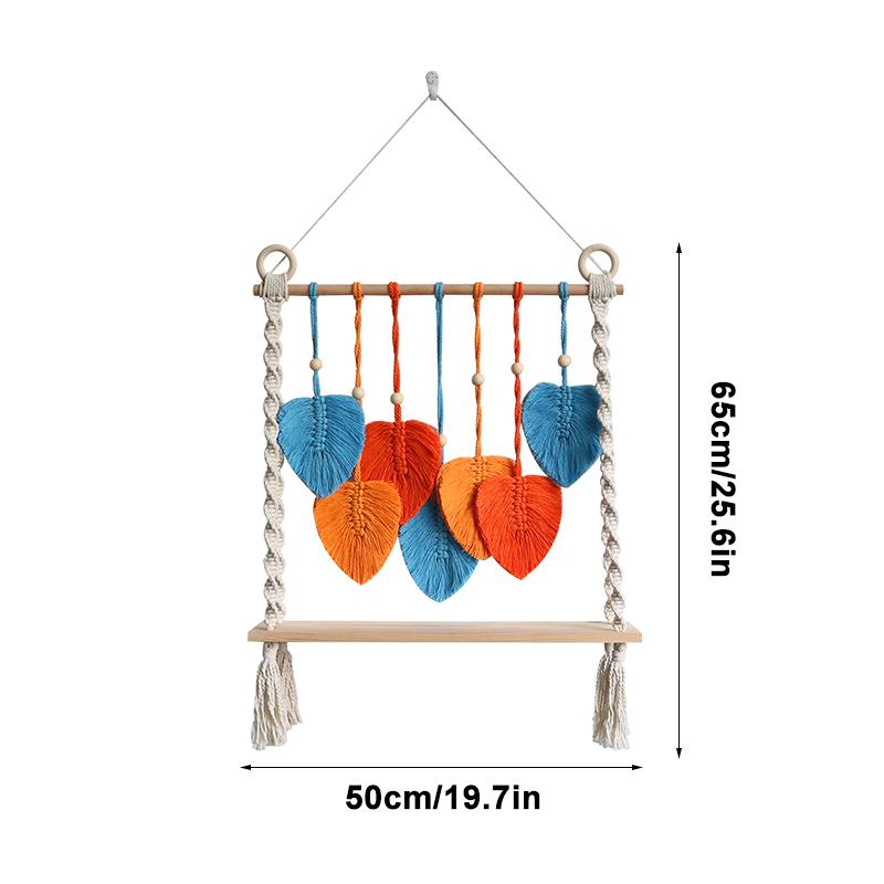 

1 шт., тканый вручную шикарный бохо-гобелен для декора стен, бохо-украшение для дома, стеллаж для хранения 50*65cm